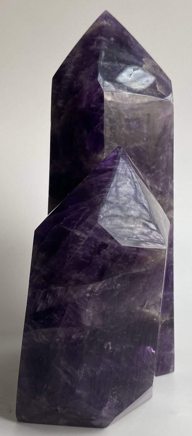 Ametist Dream (Chevron) - Obelisc dublu piatra semipretioasa