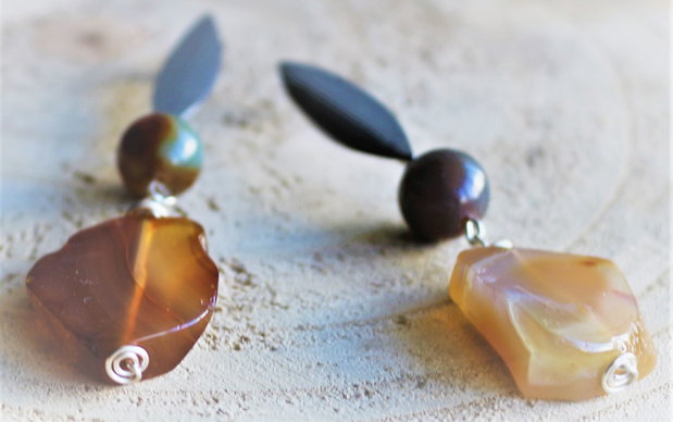 Cercei cu agate