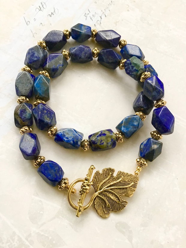 Colier vintage lapis lazuli