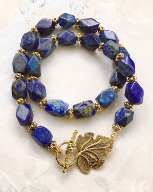 Colier vintage lapis lazuli