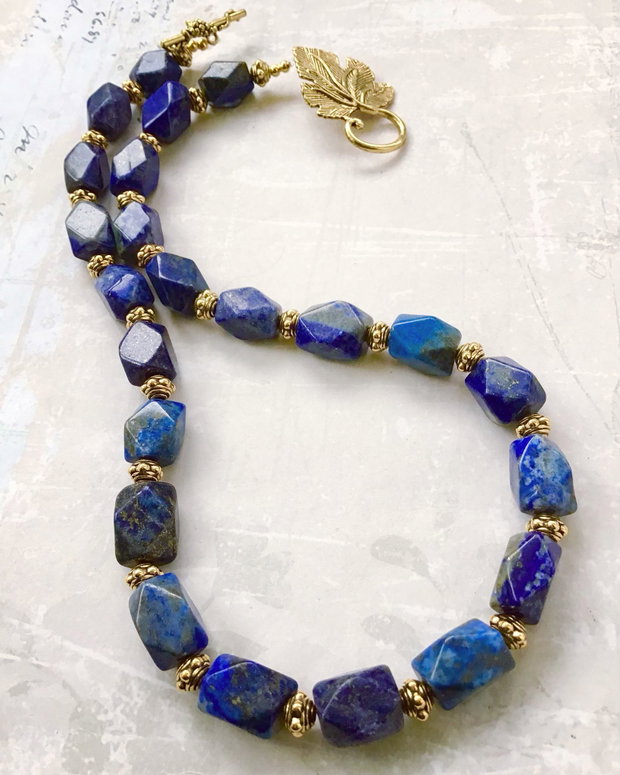 Colier vintage lapis lazuli