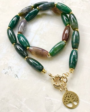 Colier agate indiene
