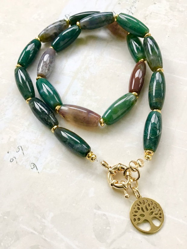 Colier agate indiene