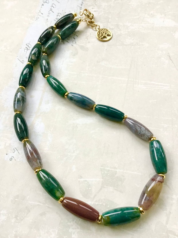 Colier agate indiene