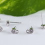 Baza cercei, argint 925 si cubic zirconia, 4.5mm (1per)