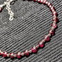 Bratara argint granat banuti fatetati minimalista boho chic trendy - Transport gratuit