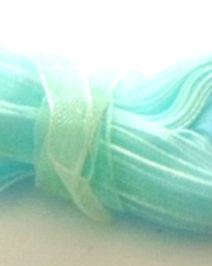 Panglica organza blue transparent