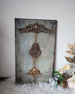 Eleganță și Profunzime-Tablou Mixed Media Unicat