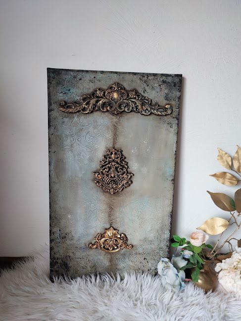 Eleganță și Profunzime-Tablou Mixed Media Unicat