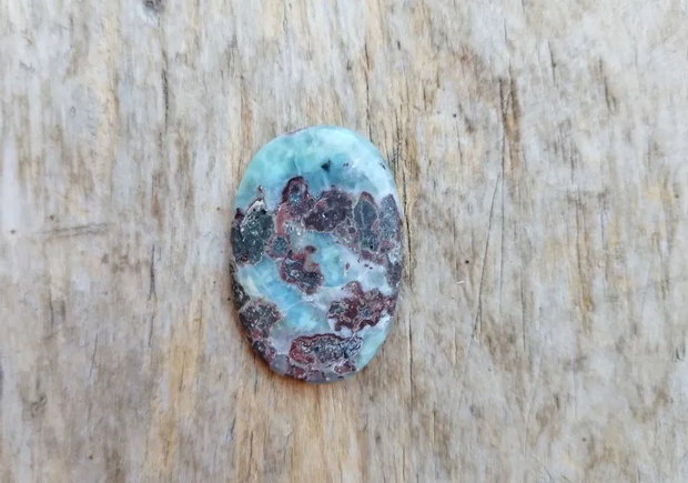 Cabochon larimar, 42x29x5 mm