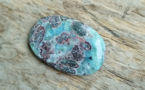 Cabochon larimar, 42x29x5 mm