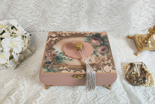 Casetă bijuterii -Vintage Rose