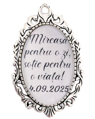 Brosa personalizata mireasa pentru o zi sotie pentru o viata