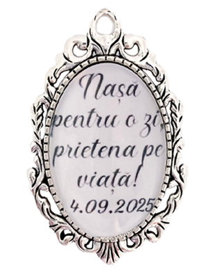 Brosa personalizata nasa pentru o zi prietena pe viata