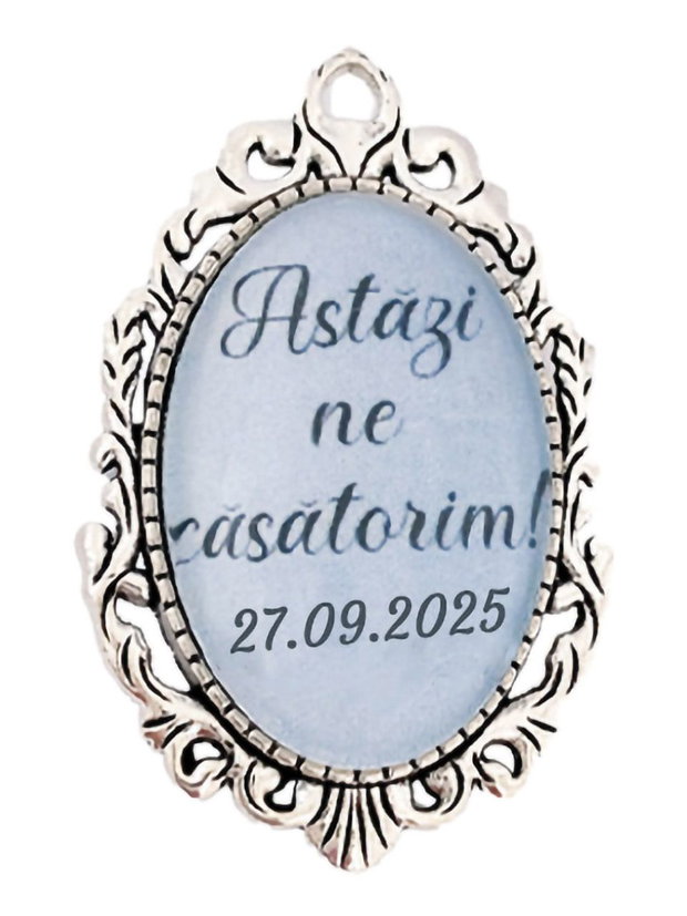 Brosa personalizata astazi ne casatorim