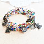 bratara boho multicolora cu charmuri
