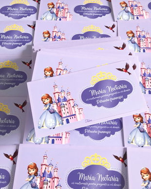 Plicuri de bani Printesa Sofia/Place carduri botez Printesa Sofia
