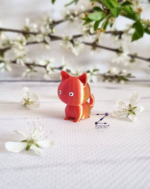 Marturie botez pisica printata 3D, marturie nunta pisica 3D, marturie botez pisica, marturii botez personalizate, marturii botez cu nume, marturii nunta cu nume