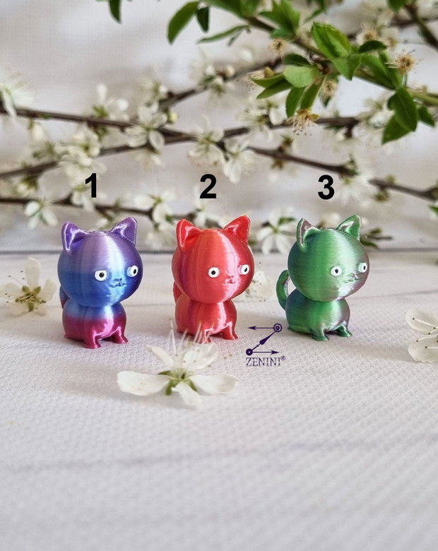 Marturie botez pisica printata 3D, marturie nunta pisica 3D, marturie botez pisica, marturii botez personalizate, marturii botez cu nume, marturii nunta cu nume
