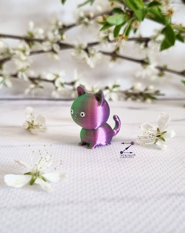 Marturie botez pisica printata 3D, marturie nunta pisica 3D, marturie botez pisica, marturii botez personalizate, marturii botez cu nume, marturii nunta cu nume