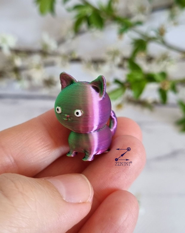 Marturie botez pisica printata 3D, marturie nunta pisica 3D, marturie botez pisica, marturii botez personalizate, marturii botez cu nume, marturii nunta cu nume