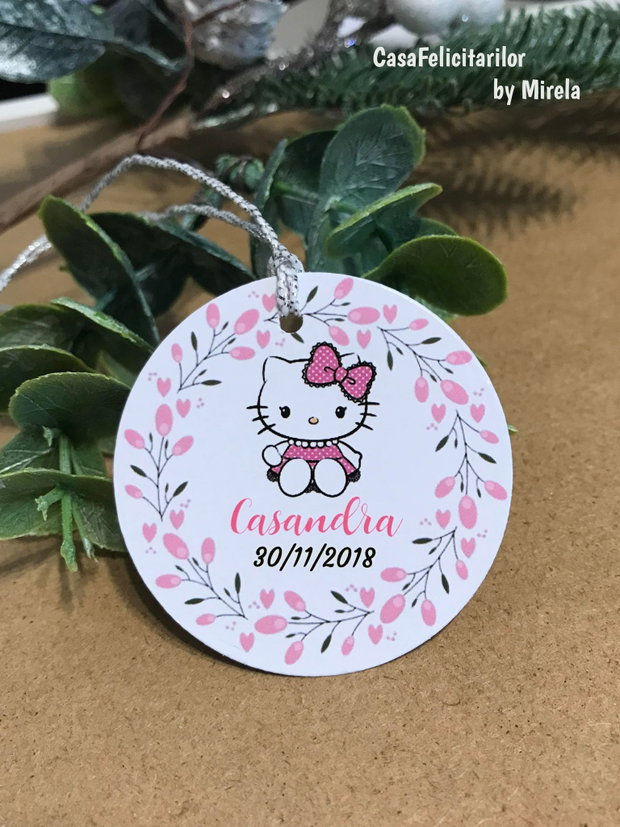 Etichete marturii botez Hello Kitty