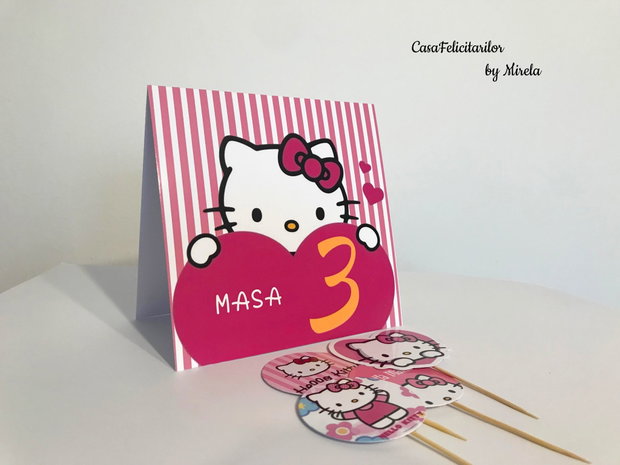 Etichete marturii botez Hello Kitty