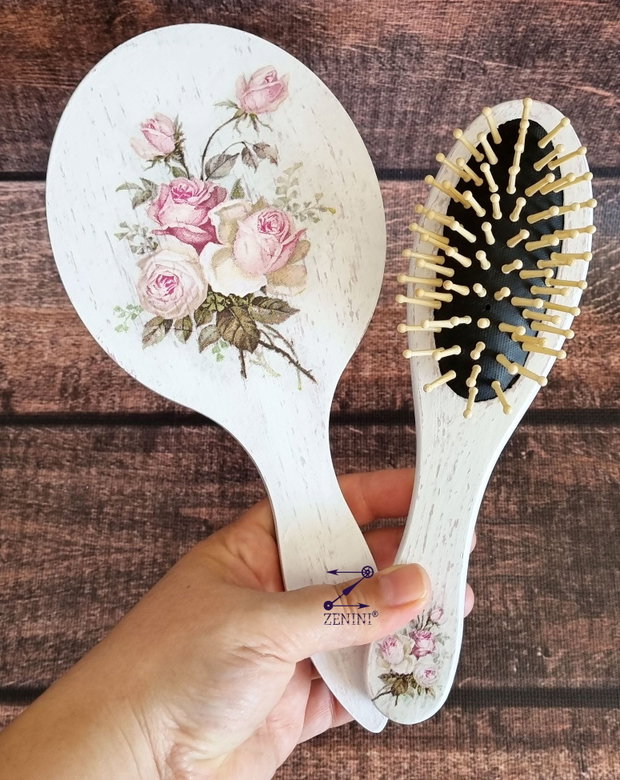 Set gatitul miresei, set vintage mireasa, set perie si oglinda, set tava mireasa, set nunta, set shabby chic, tava mireasa