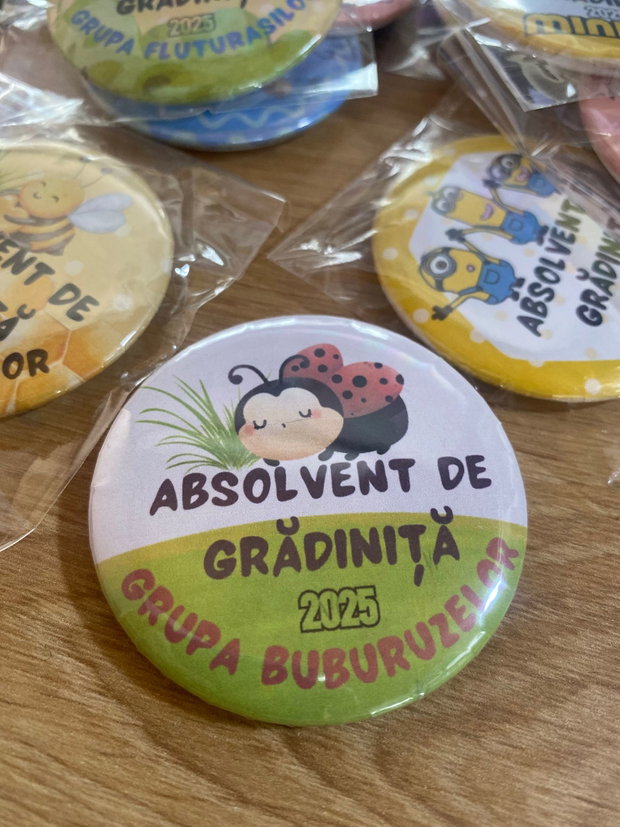 Set Personalizat de Absolvire Grădiniță Diplomă, Insignă, Creion și Sticker cu Bufnița Înțelepciunii