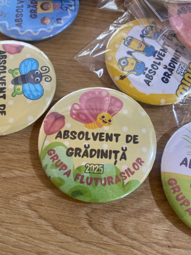 Set Personalizat de Absolvire Grădiniță Diplomă, Insignă, Creion și Sticker cu Bufnița Înțelepciunii