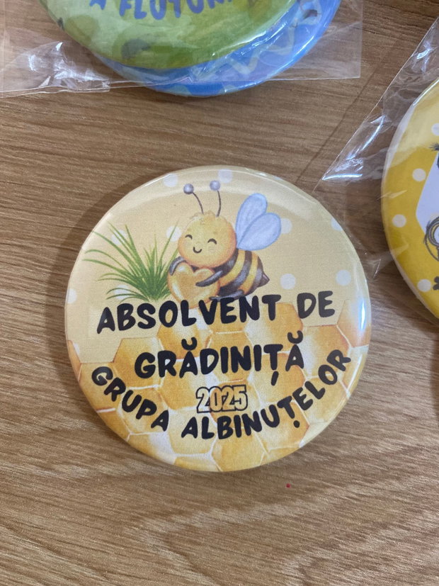 Set Personalizat de Absolvire Grădiniță Diplomă, Insignă, Creion și Sticker cu Bufnița Înțelepciunii