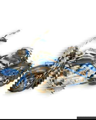 Model motocicleta albastra