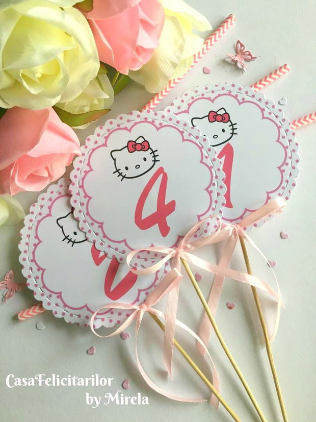 Numere de masa botez Hello KItty