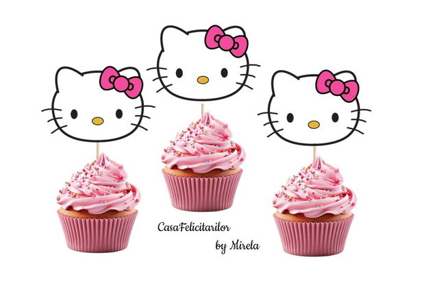 Invitatii botez Hello Kitty