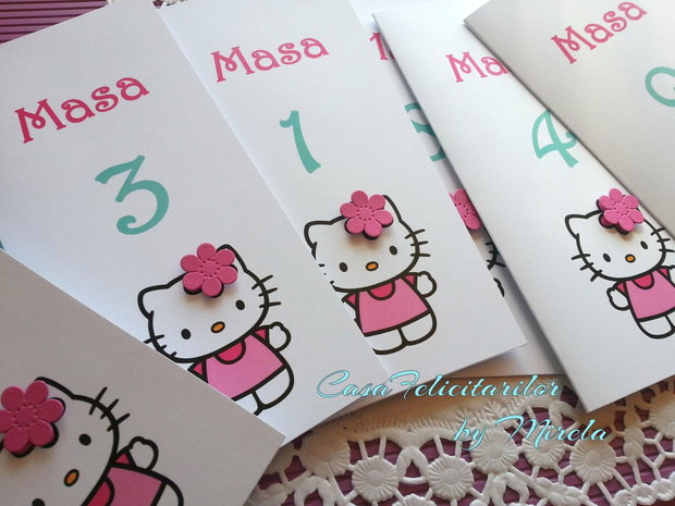 Numere de masa Hello Kitty