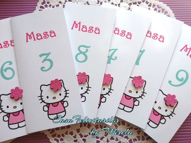 Numere de masa Hello Kitty