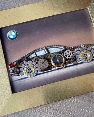 BMW Cod M 682・Decoratiune birou・Decor Vintage・Colaj steampunk・Cadouri unicat