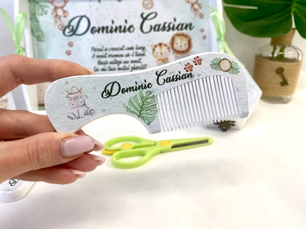 Set aniversar personalizat 1 anisor - Safari Adventure - Tavita mot si accesorii