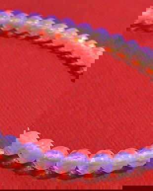 Opalit fatetat de 4 mm - sirag de 34.5 cm (87 bucati) fara inchizatoare