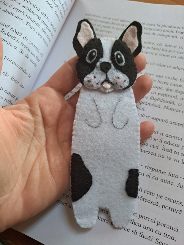Semn de carte cățel Bulldog Francez