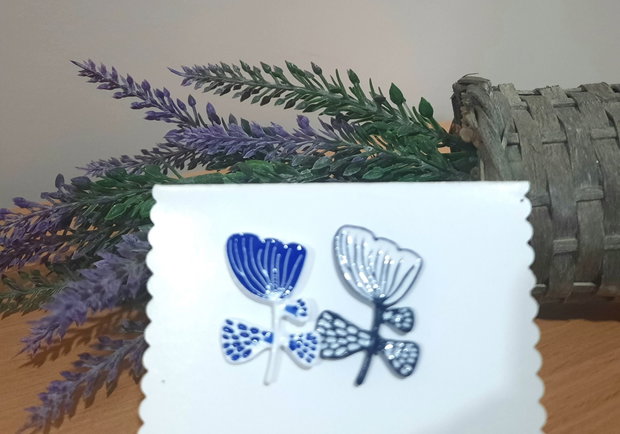 Cercei "BLUE DAISY"