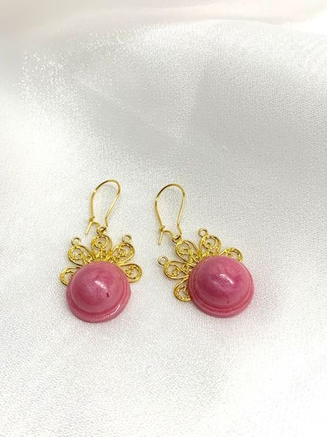 cercei handmade unicat din rasina 00171