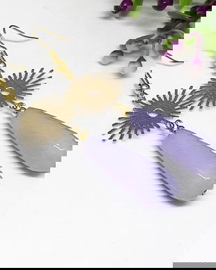 Cercei calcedonia violet