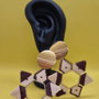 Cercei hexagon Cafe au lait