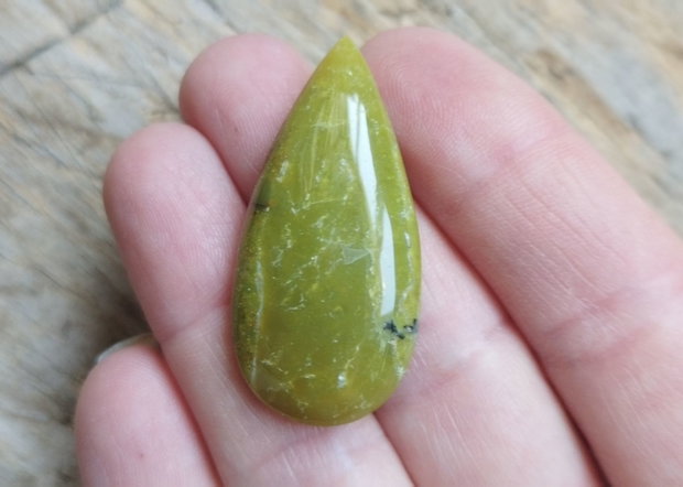 Cabochon opal verde, 42x19 mm