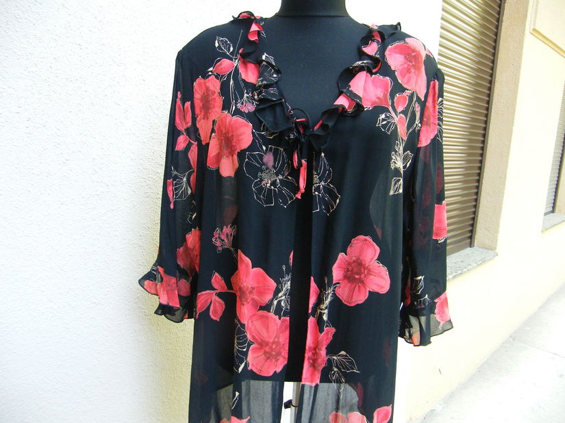 Bluza voal cu flori