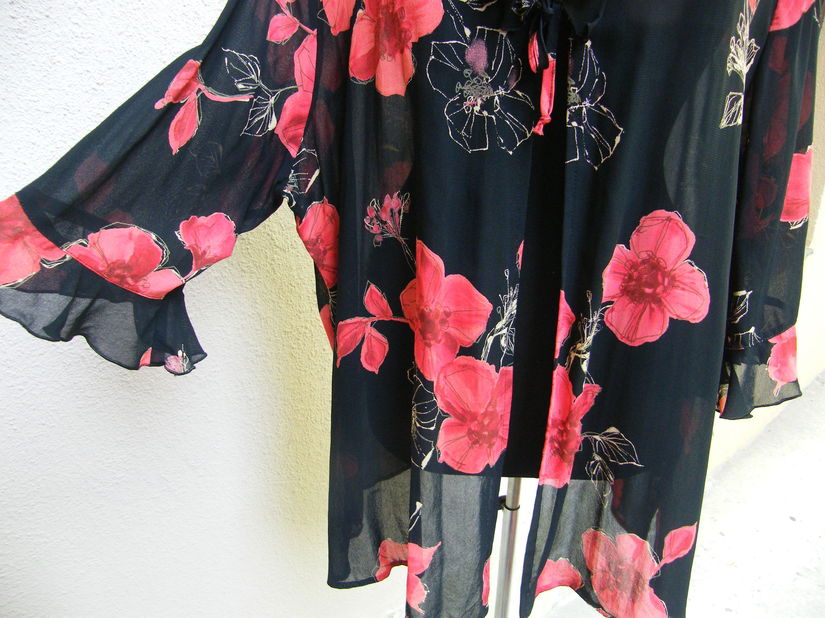 Bluza voal cu flori
