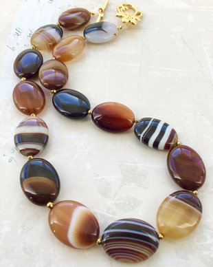 Colier agate onix dantela