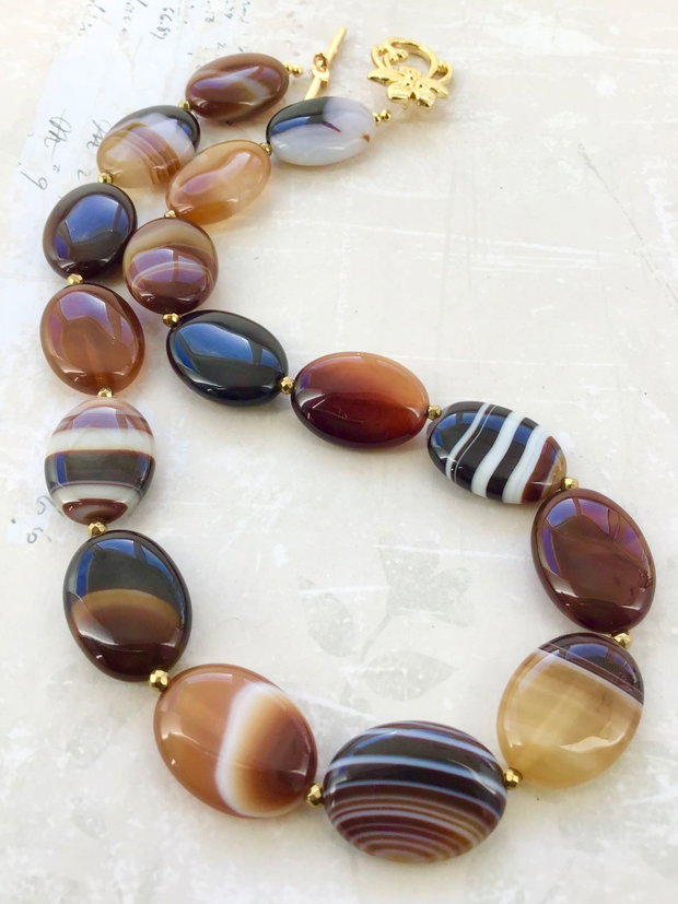 Colier agate onix dantela