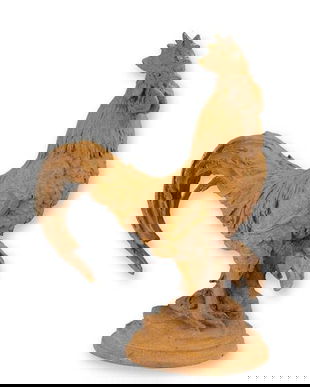 Cocos-statueta din fonta rusty